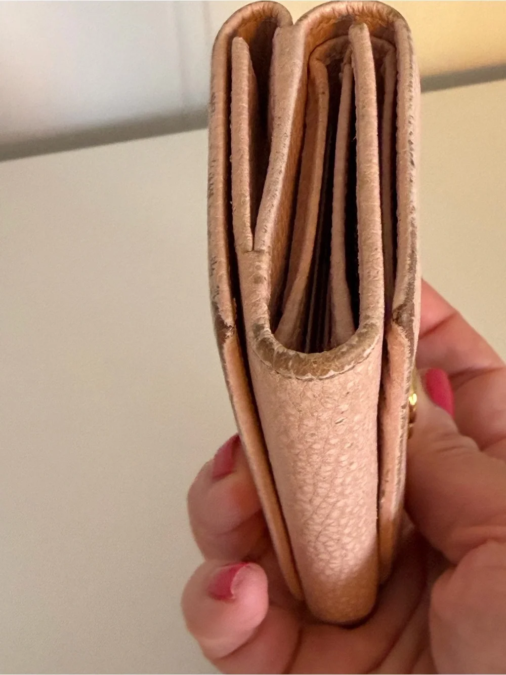 Gucci GG Marmont Pebbled Leather Wallet Blush Pink - Picture 4 of 12
